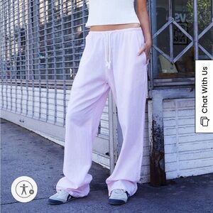 Brandy Melville - John Galt Pink Striped Anastasia Sweatpants